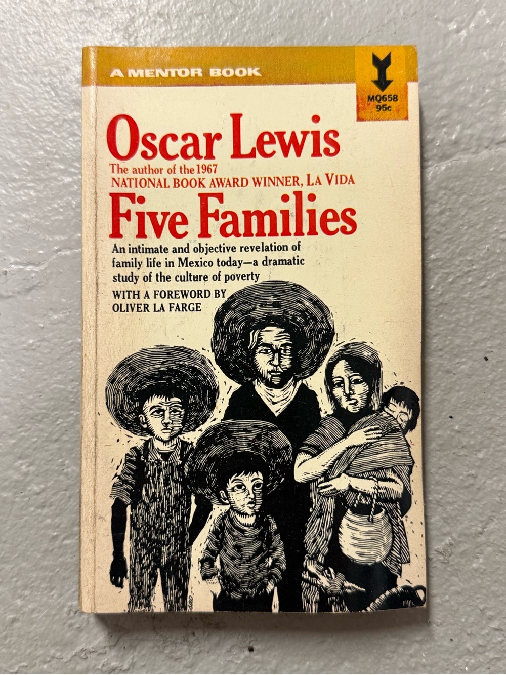 Vintage Five Families Oscar Lewis Anthropology Sociology Mexico Poverty Mentor